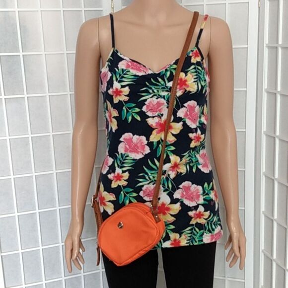 Mimosa Mini Crossbody – Orange – 3-Compartment Organizer - Picture 1 of 12